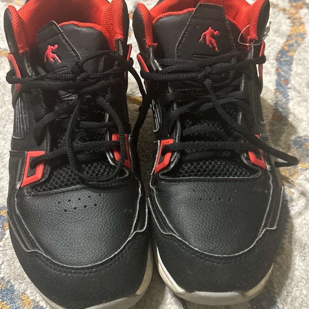 Kids Black and Red Athletic Shoes
